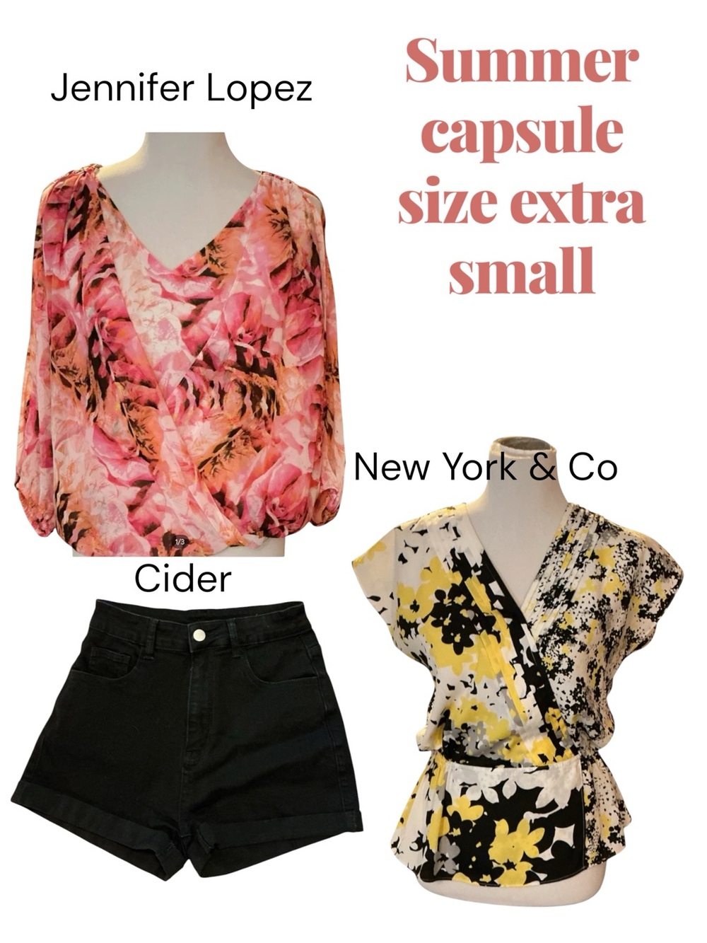 Jennifer Lopez Pink Floral Wrap Blouse
